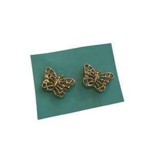 Gold Butterfly Earrings